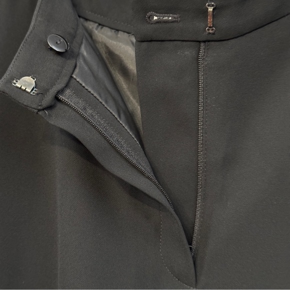 Talbots Petites Wide-Leg Dress Pants Black Lined 10P Rayon Blend 28” - Picture 3 of 6